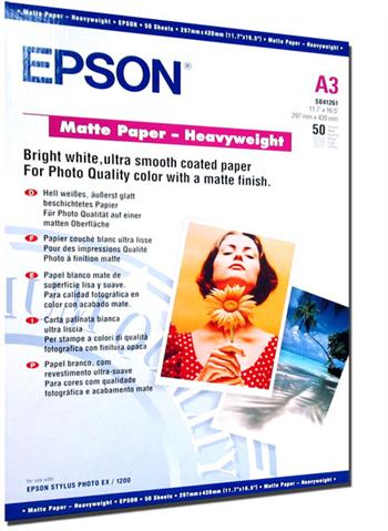 EPSON supplies Бумага Epson A3 Matte Paper-Heavyweight, 50л. купить и провести сервисное обслуживание в Житомире и области